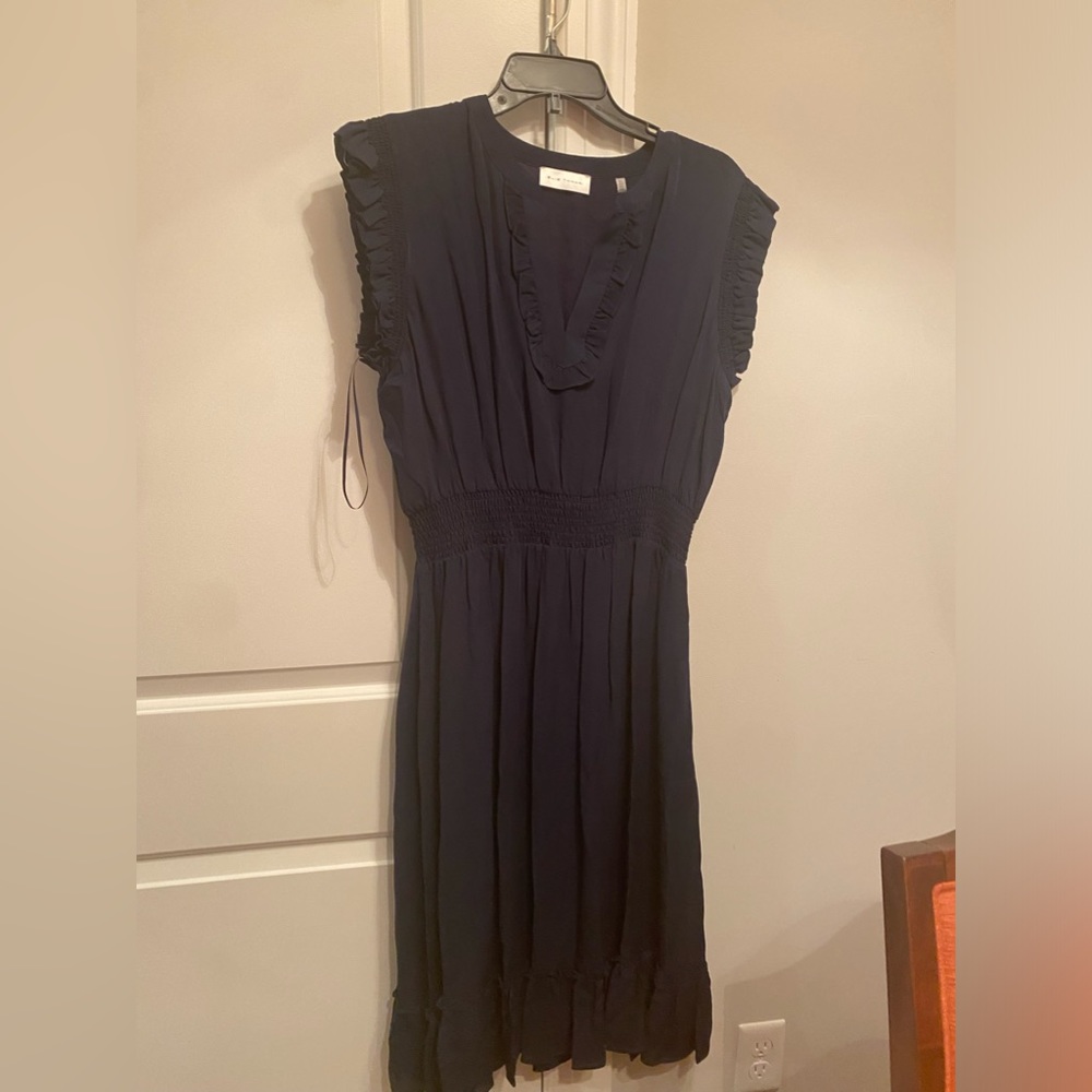 Ellie tahari blue silk dress size L